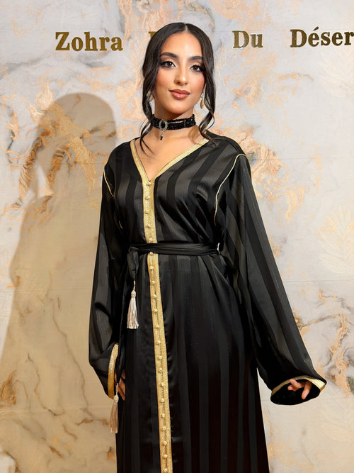 Caftan noir - avec ceinture