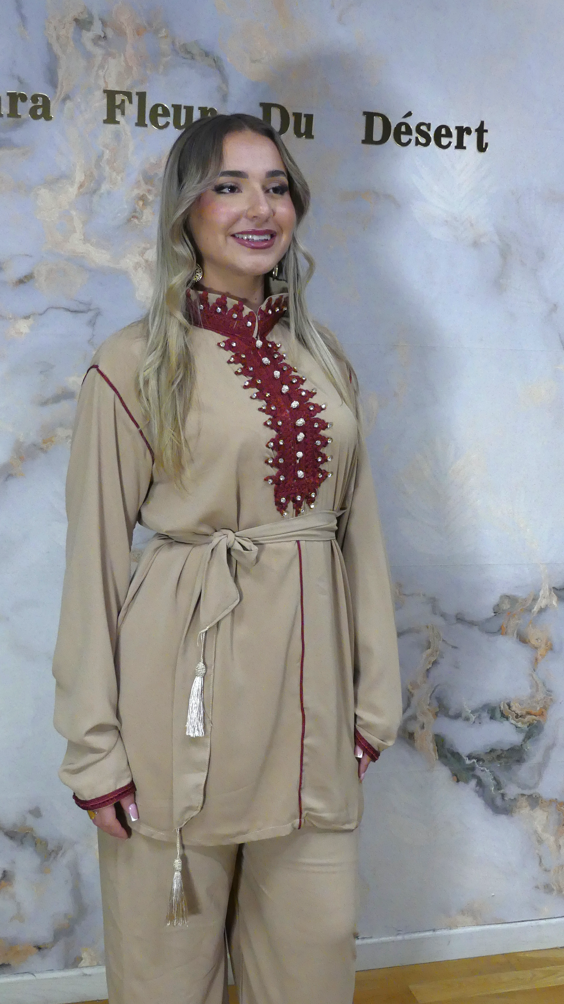 Ensemble Jabador - beige rouge
