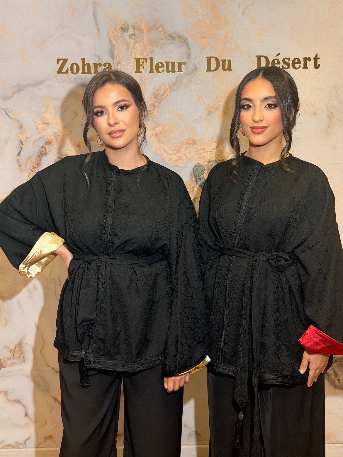 Veste kimono brocard - manche doré